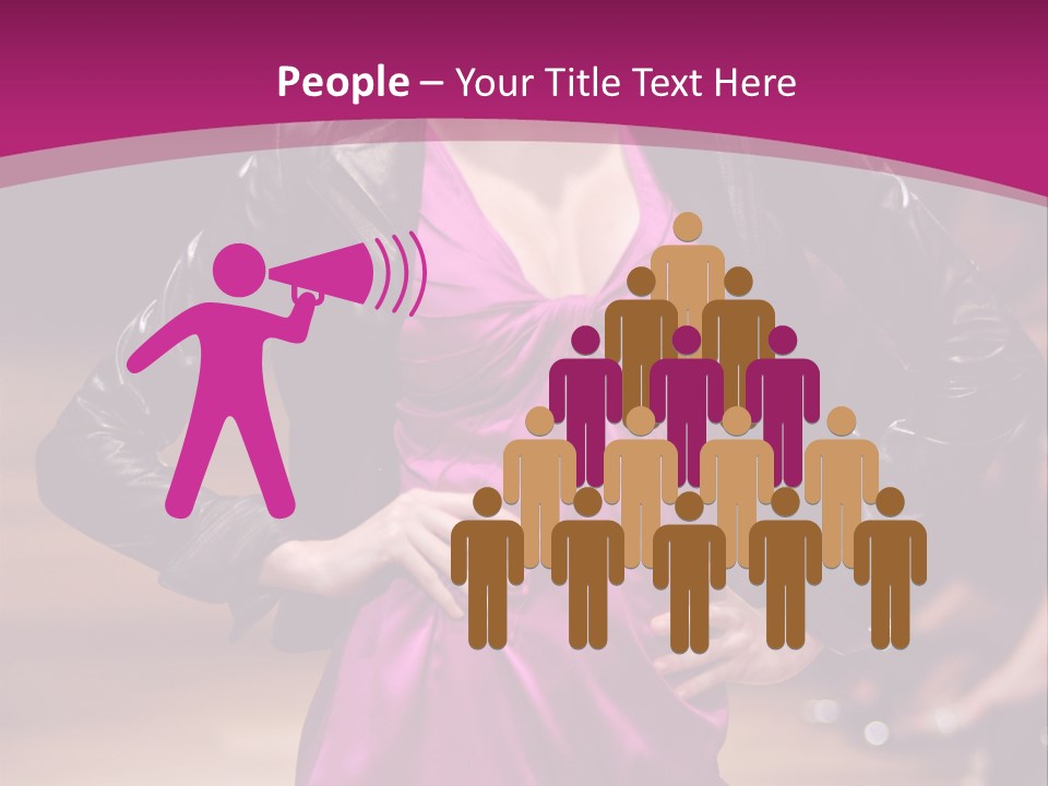 Female Model At Fashion Show PowerPoint Template