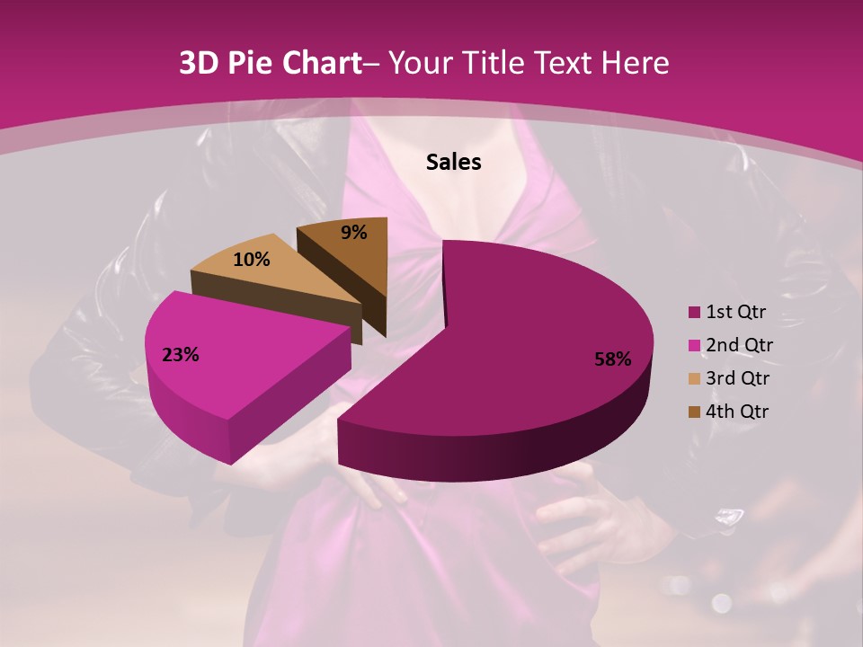 Female Model At Fashion Show PowerPoint Template