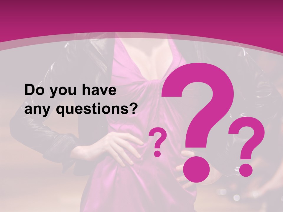 Female Model At Fashion Show PowerPoint Template