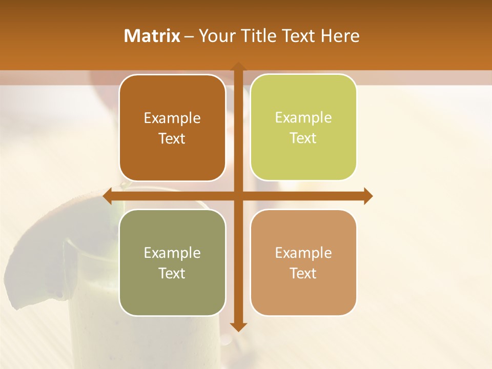 A Group Of Drinks Sitting On Top Of A Wooden Table PowerPoint Template
