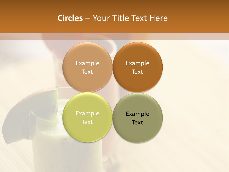 A Group Of Drinks Sitting On Top Of A Wooden Table PowerPoint Template