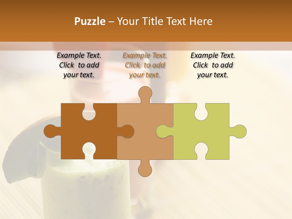 A Group Of Drinks Sitting On Top Of A Wooden Table PowerPoint Template