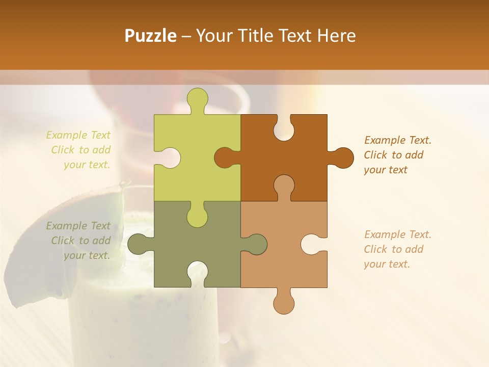 A Group Of Drinks Sitting On Top Of A Wooden Table PowerPoint Template