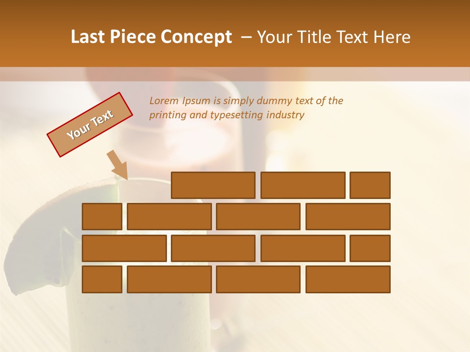 A Group Of Drinks Sitting On Top Of A Wooden Table PowerPoint Template