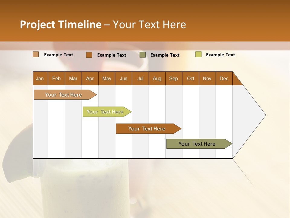 A Group Of Drinks Sitting On Top Of A Wooden Table PowerPoint Template