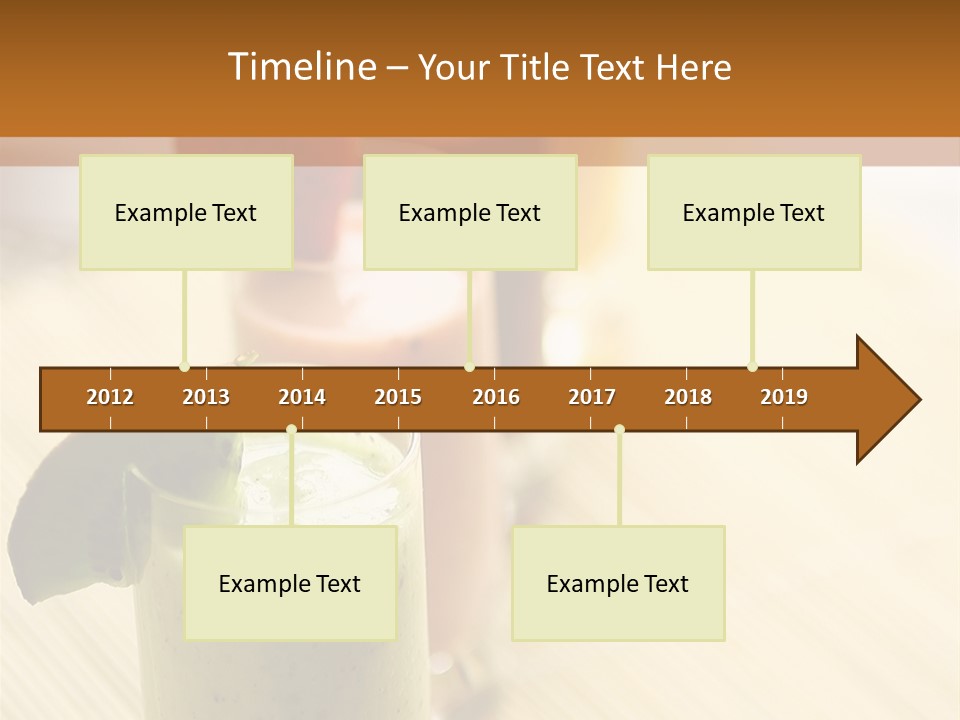 A Group Of Drinks Sitting On Top Of A Wooden Table PowerPoint Template