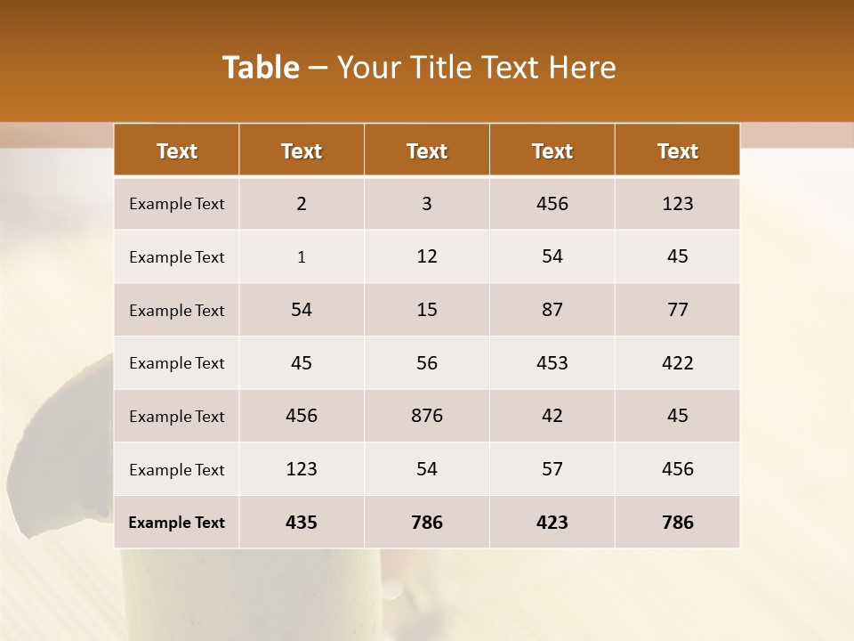 A Group Of Drinks Sitting On Top Of A Wooden Table PowerPoint Template
