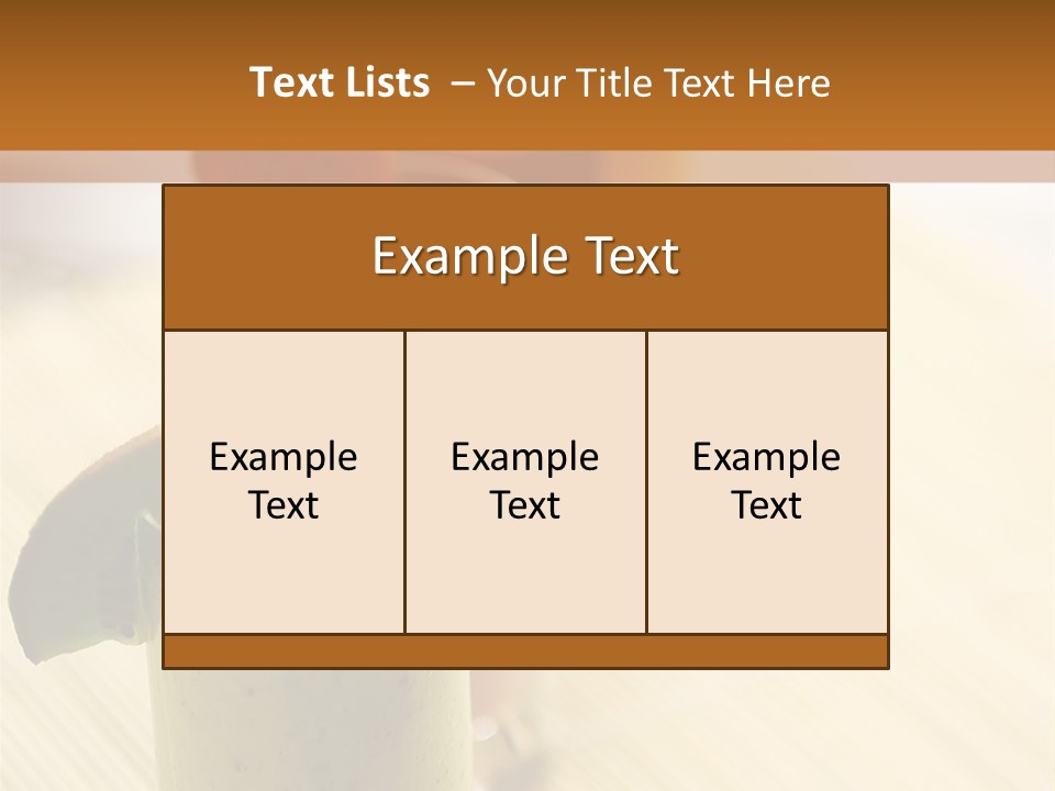 A Group Of Drinks Sitting On Top Of A Wooden Table PowerPoint Template