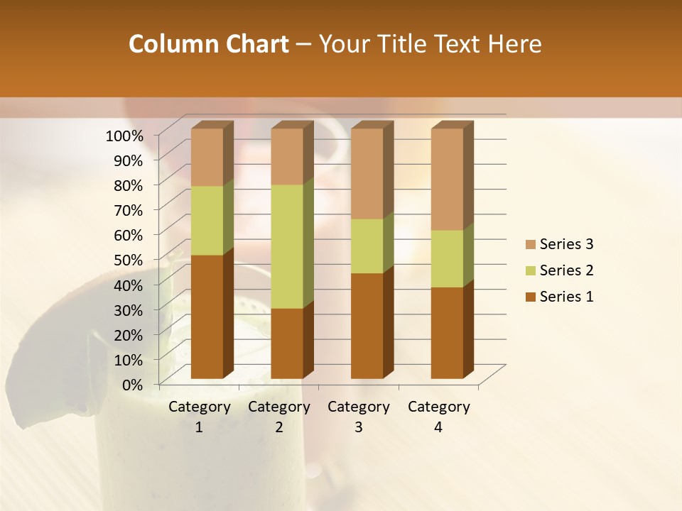 A Group Of Drinks Sitting On Top Of A Wooden Table PowerPoint Template