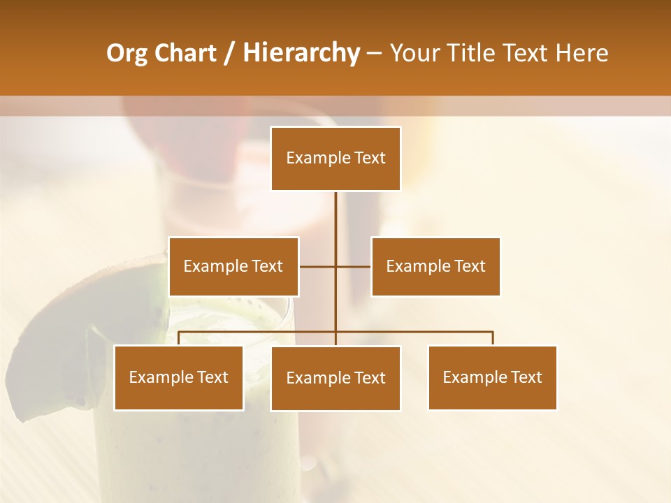 A Group Of Drinks Sitting On Top Of A Wooden Table PowerPoint Template