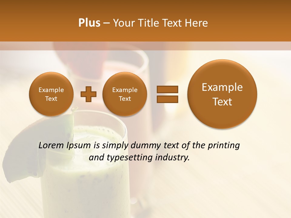 A Group Of Drinks Sitting On Top Of A Wooden Table PowerPoint Template