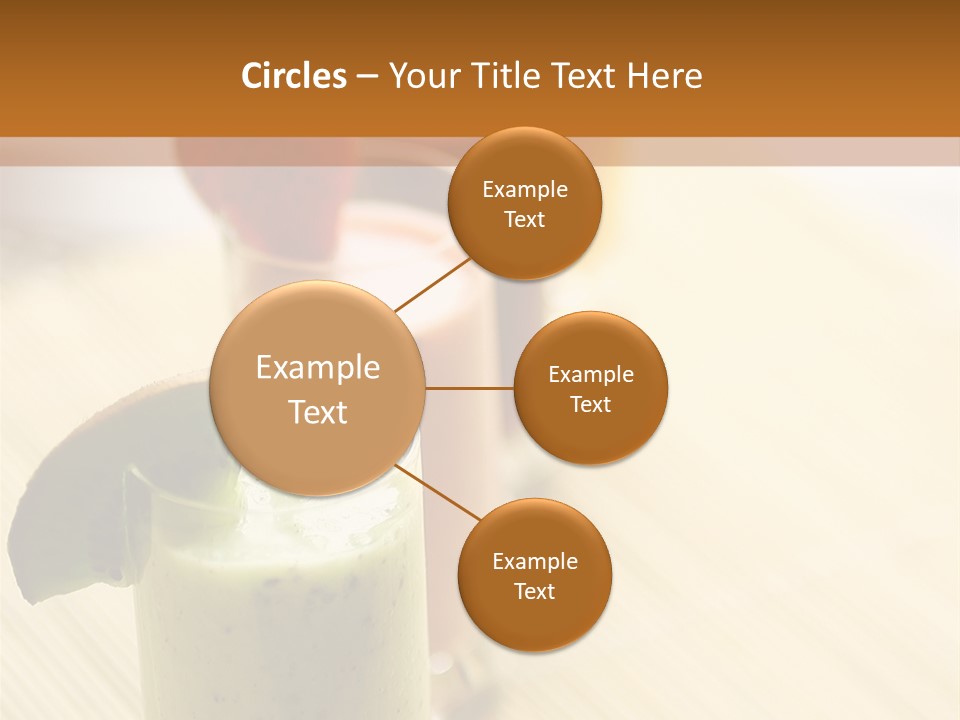 A Group Of Drinks Sitting On Top Of A Wooden Table PowerPoint Template