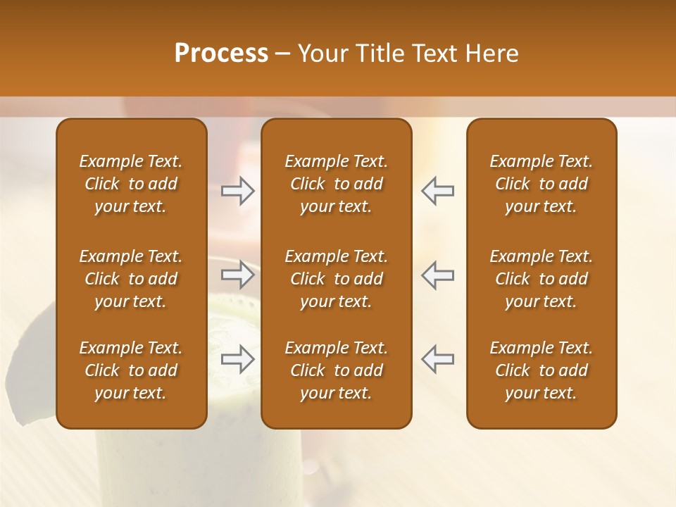 A Group Of Drinks Sitting On Top Of A Wooden Table PowerPoint Template