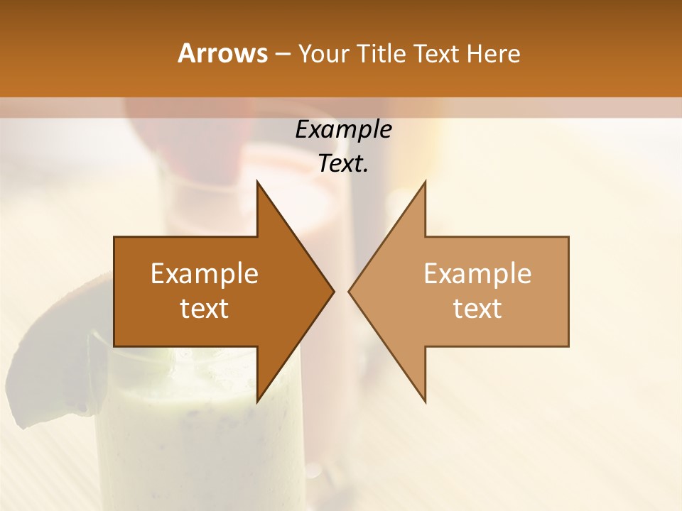 A Group Of Drinks Sitting On Top Of A Wooden Table PowerPoint Template