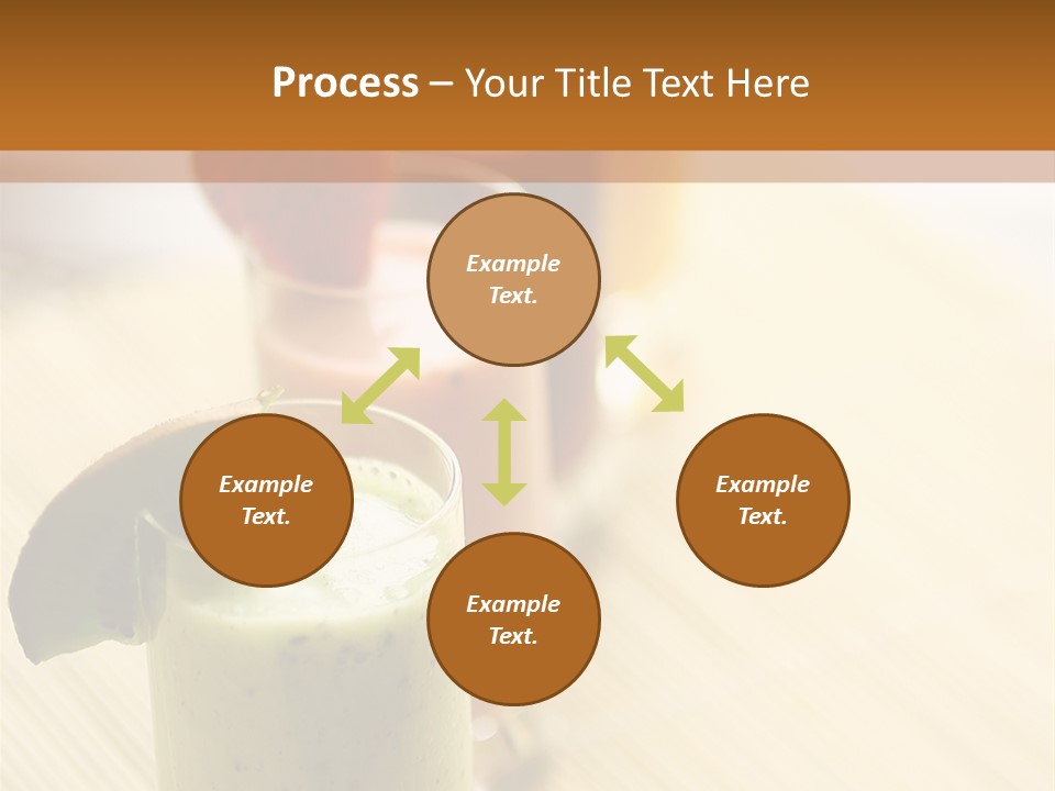 A Group Of Drinks Sitting On Top Of A Wooden Table PowerPoint Template