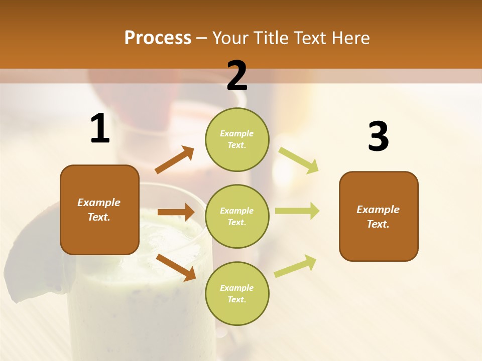 A Group Of Drinks Sitting On Top Of A Wooden Table PowerPoint Template