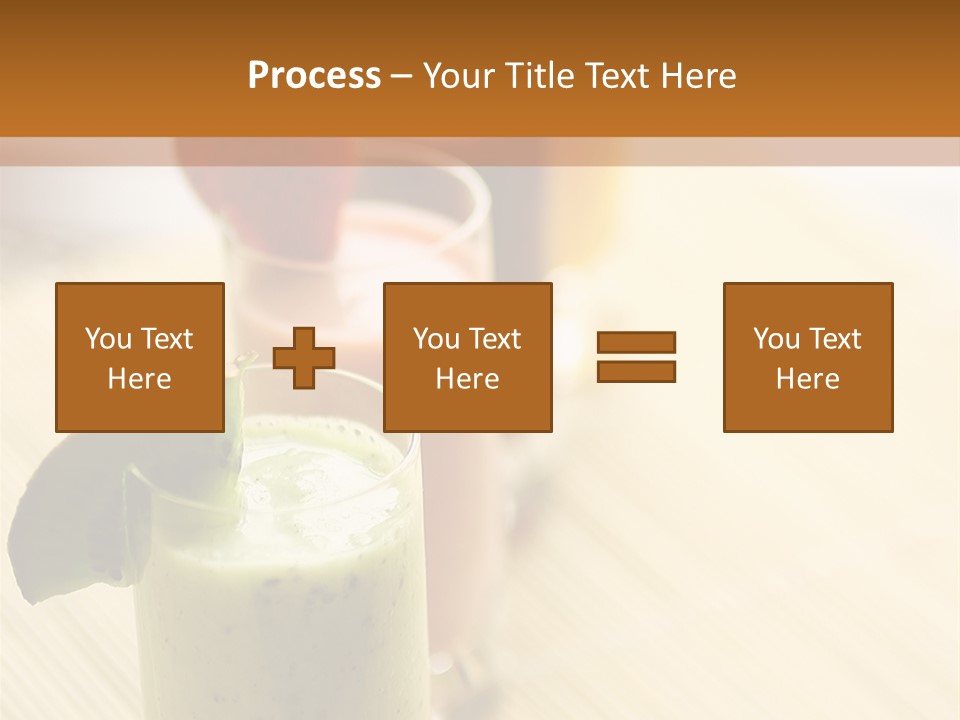 A Group Of Drinks Sitting On Top Of A Wooden Table PowerPoint Template