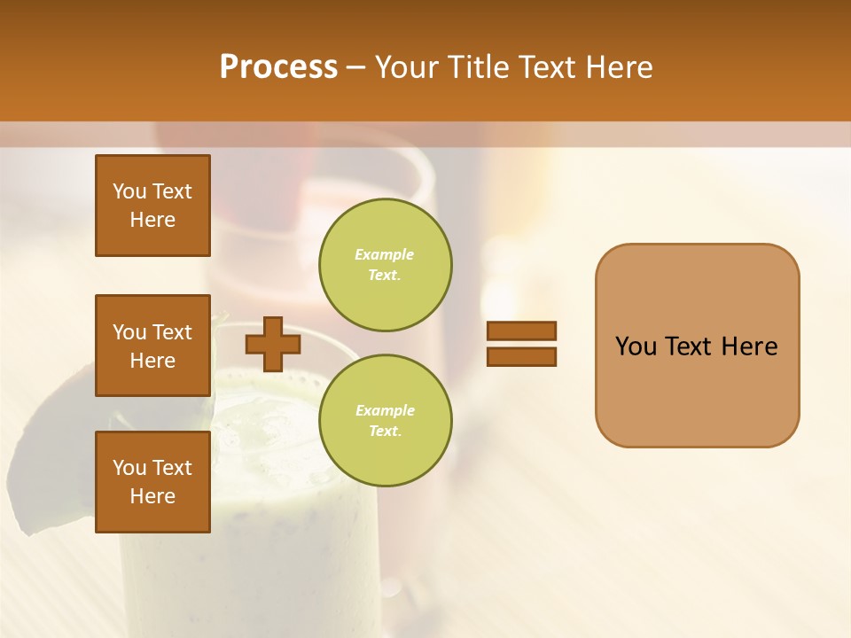 A Group Of Drinks Sitting On Top Of A Wooden Table PowerPoint Template