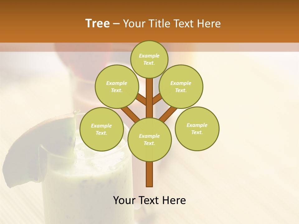 A Group Of Drinks Sitting On Top Of A Wooden Table PowerPoint Template