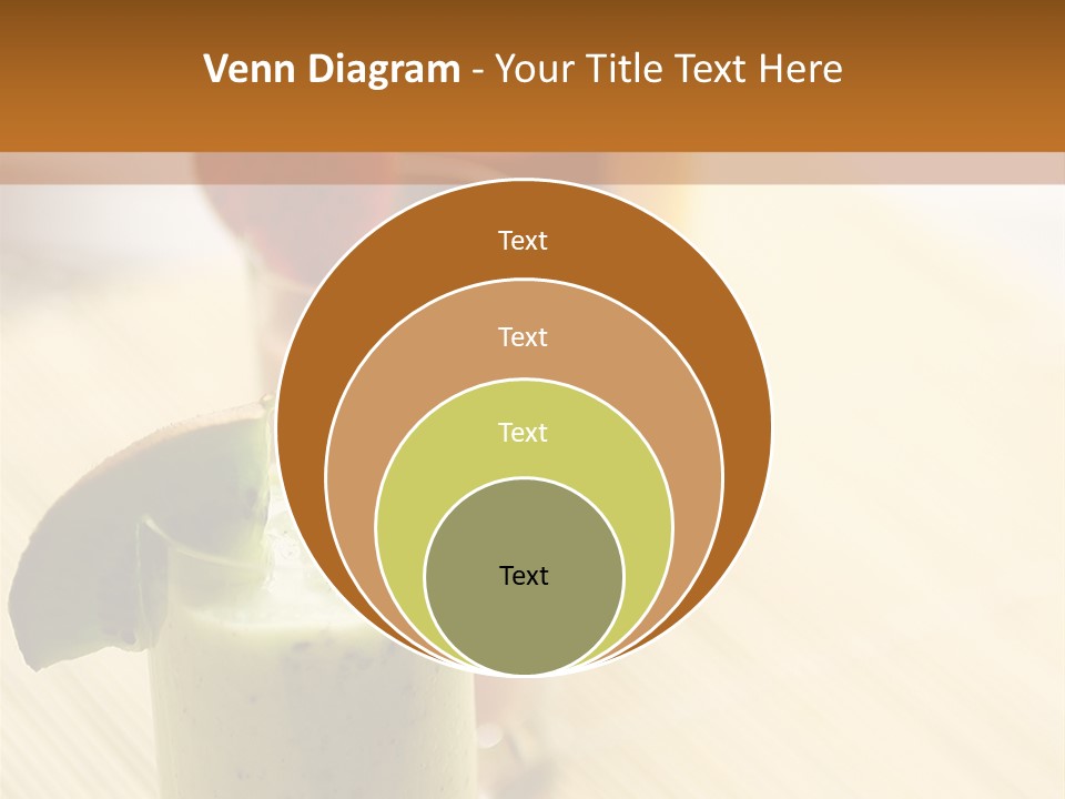 A Group Of Drinks Sitting On Top Of A Wooden Table PowerPoint Template