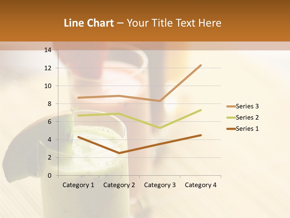 A Group Of Drinks Sitting On Top Of A Wooden Table PowerPoint Template