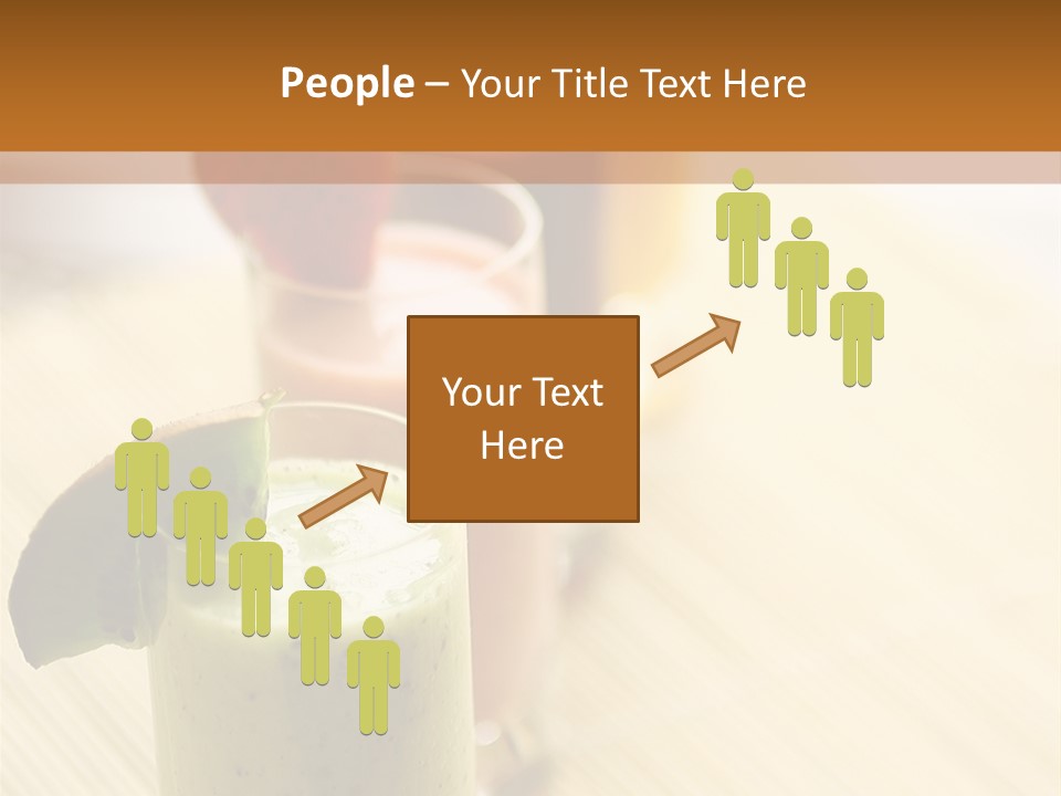 A Group Of Drinks Sitting On Top Of A Wooden Table PowerPoint Template