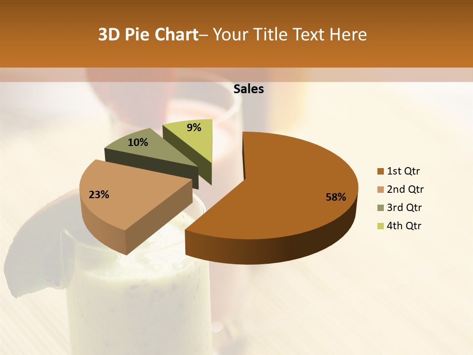 A Group Of Drinks Sitting On Top Of A Wooden Table PowerPoint Template