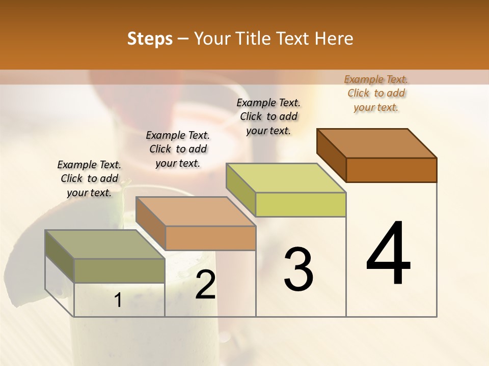 A Group Of Drinks Sitting On Top Of A Wooden Table PowerPoint Template