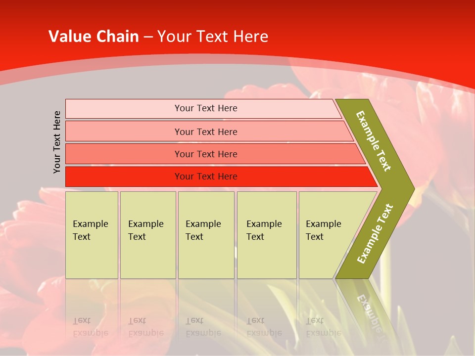 Bouquet Of A Tulips Isolated On A Black Background PowerPoint Template