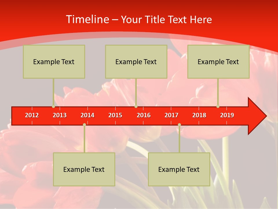 Bouquet Of A Tulips Isolated On A Black Background PowerPoint Template