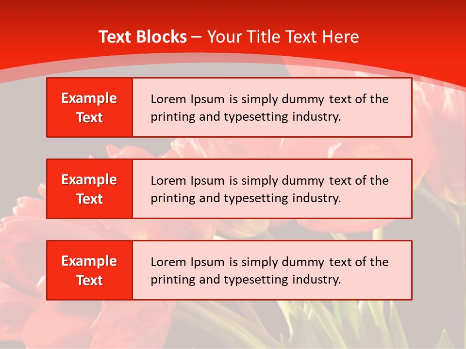 Bouquet Of A Tulips Isolated On A Black Background PowerPoint Template