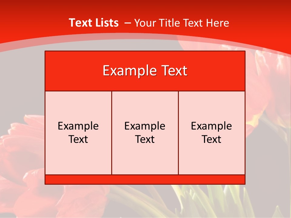 Bouquet Of A Tulips Isolated On A Black Background PowerPoint Template