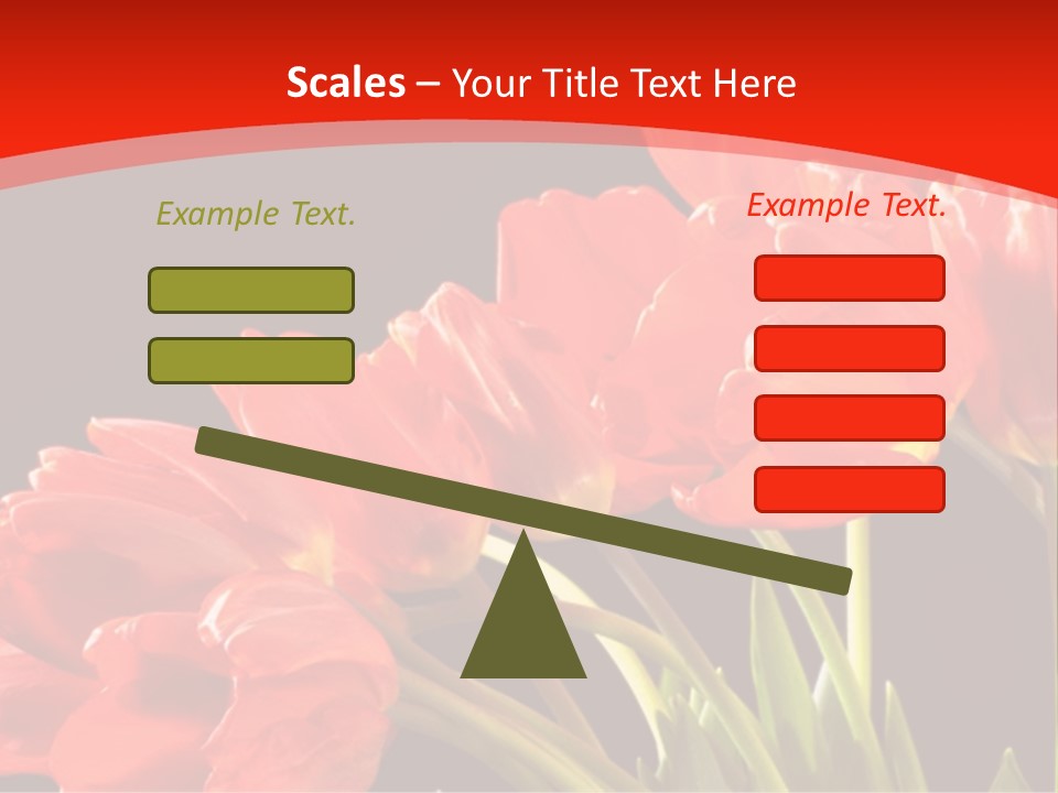 Bouquet Of A Tulips Isolated On A Black Background PowerPoint Template