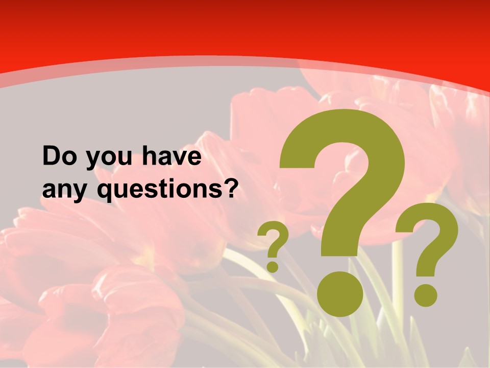 Bouquet Of A Tulips Isolated On A Black Background PowerPoint Template