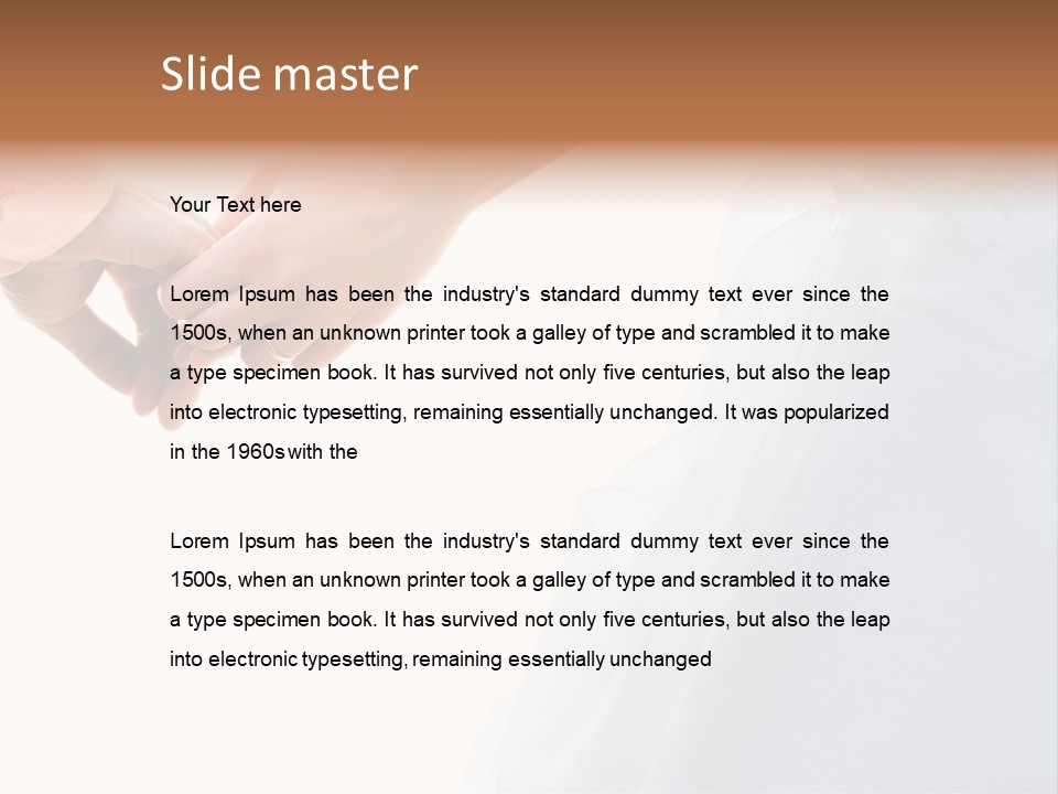 Wedding Photo Of Married Couple Holding Hands PowerPoint Template