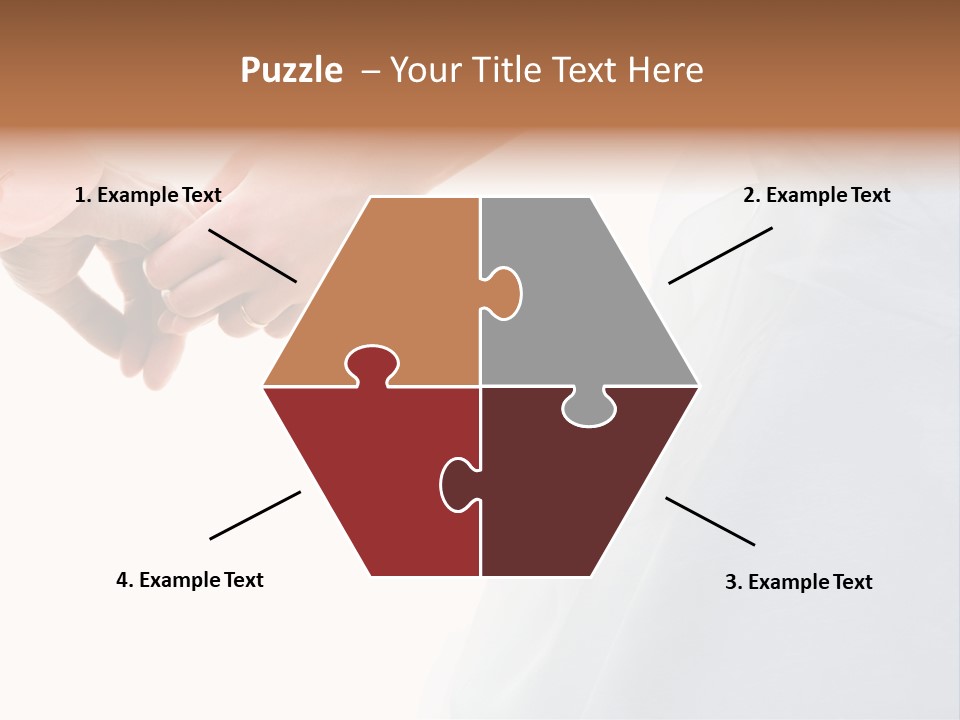 Wedding Photo Of Married Couple Holding Hands PowerPoint Template