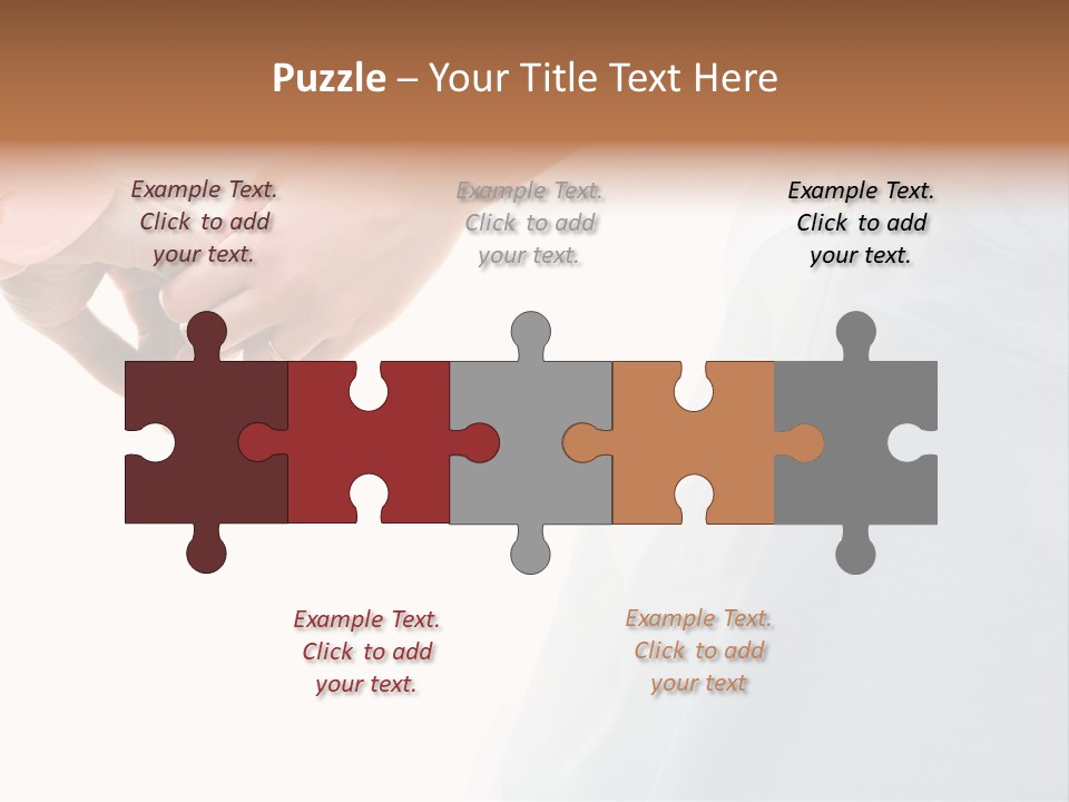 Wedding Photo Of Married Couple Holding Hands PowerPoint Template