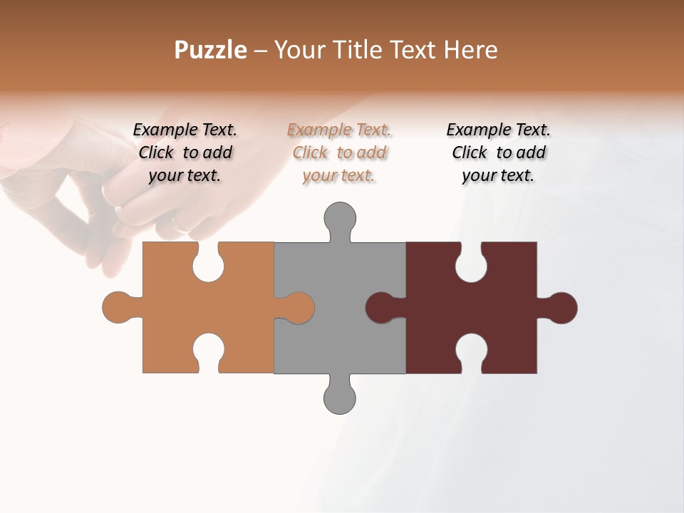 Wedding Photo Of Married Couple Holding Hands PowerPoint Template