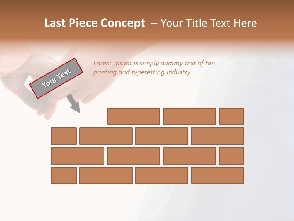 Wedding Photo Of Married Couple Holding Hands PowerPoint Template