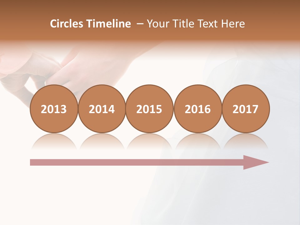 Wedding Photo Of Married Couple Holding Hands PowerPoint Template