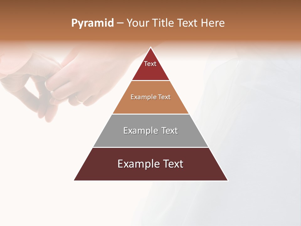 Wedding Photo Of Married Couple Holding Hands PowerPoint Template