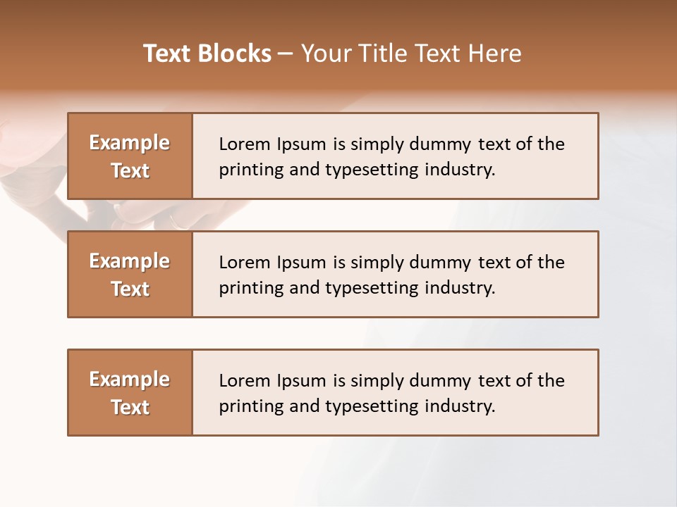 Wedding Photo Of Married Couple Holding Hands PowerPoint Template