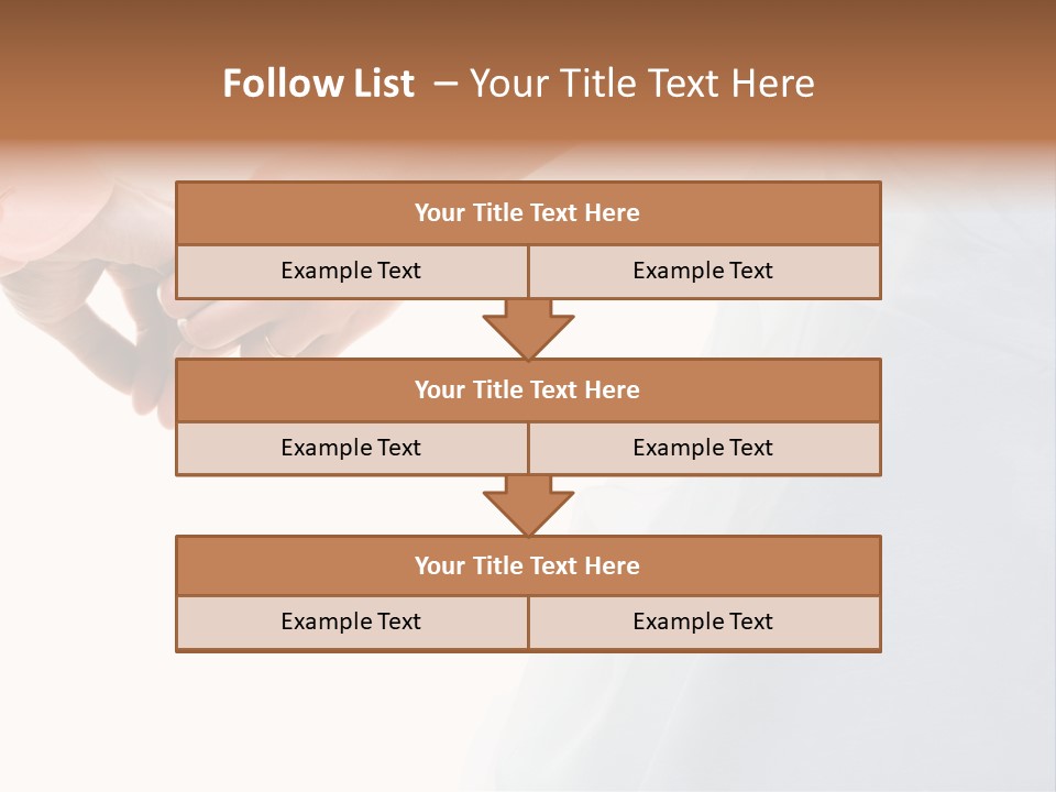 Wedding Photo Of Married Couple Holding Hands PowerPoint Template