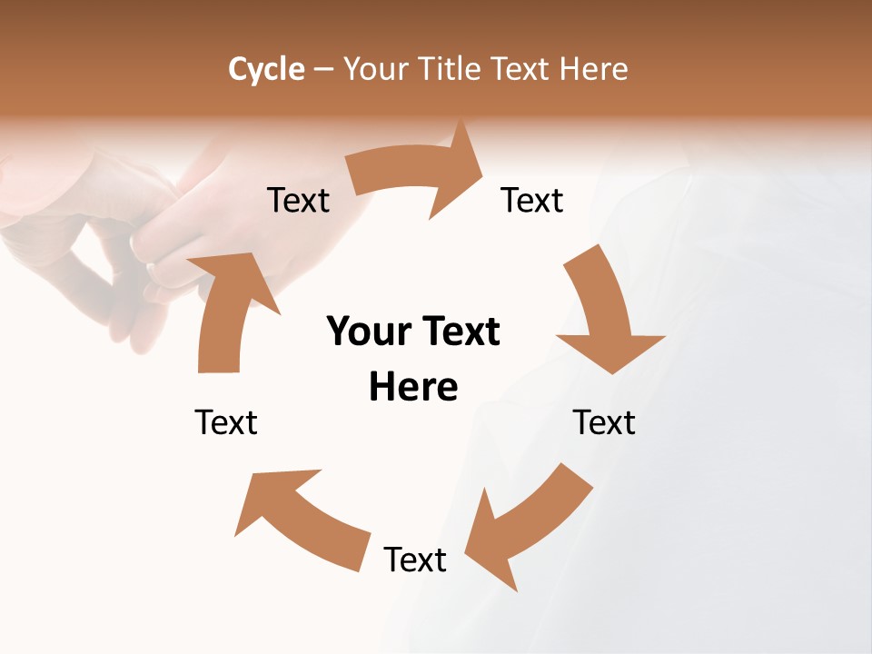 Wedding Photo Of Married Couple Holding Hands PowerPoint Template