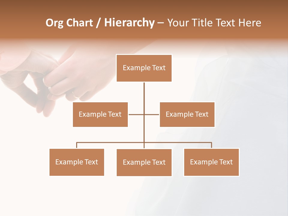Wedding Photo Of Married Couple Holding Hands PowerPoint Template