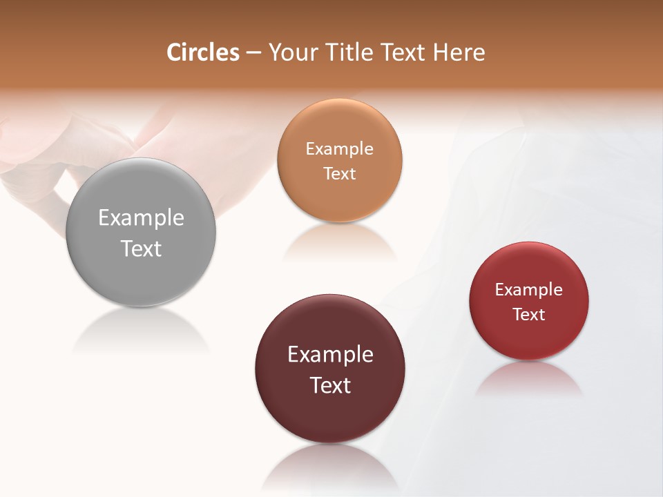 Wedding Photo Of Married Couple Holding Hands PowerPoint Template