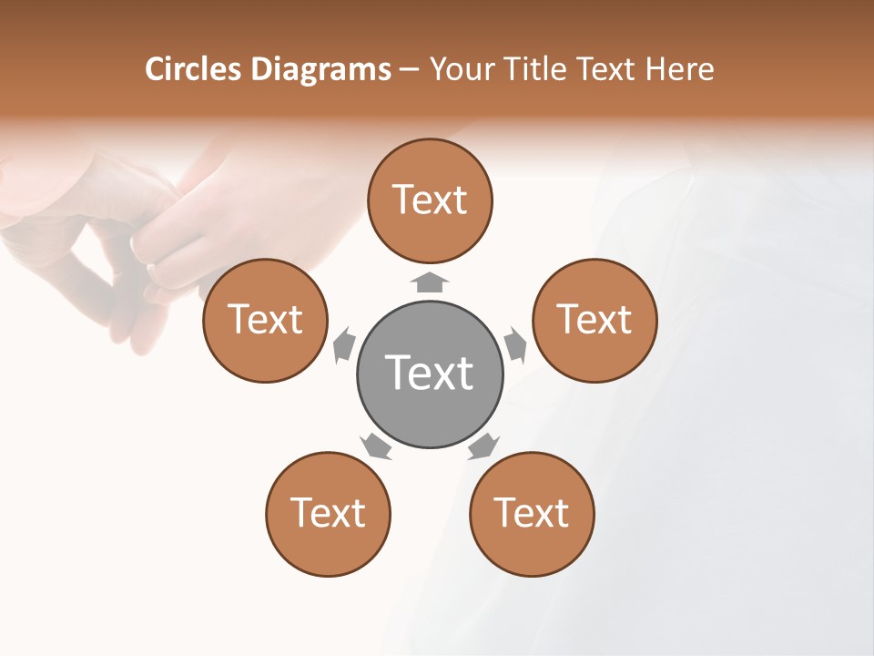 Wedding Photo Of Married Couple Holding Hands PowerPoint Template