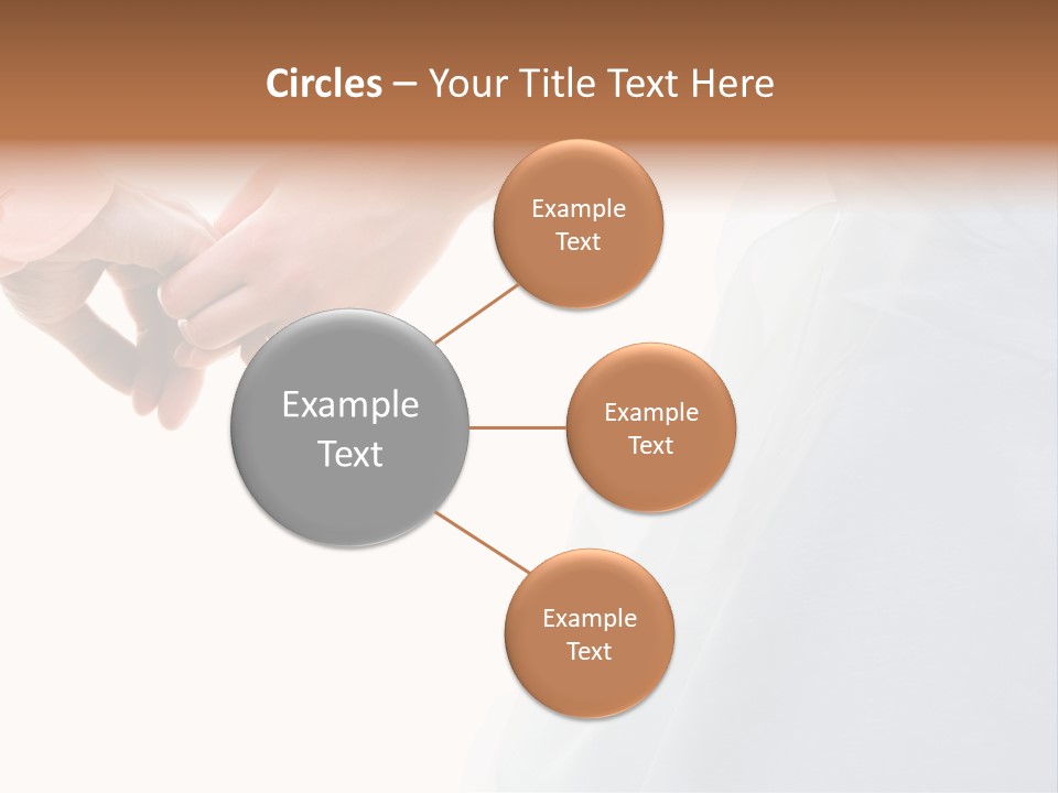 Wedding Photo Of Married Couple Holding Hands PowerPoint Template