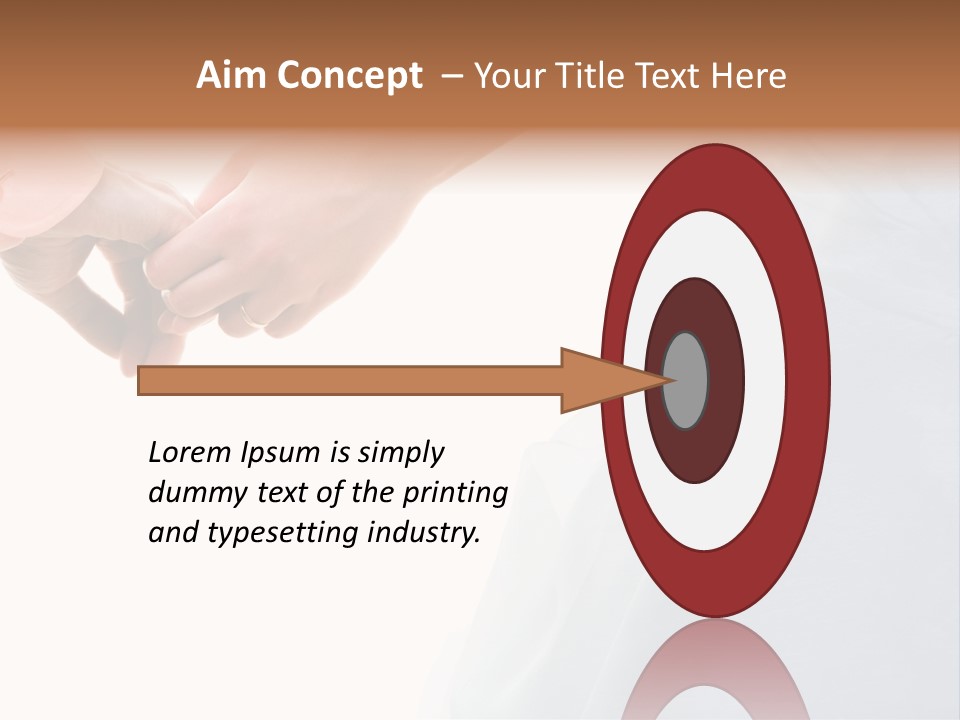 Wedding Photo Of Married Couple Holding Hands PowerPoint Template