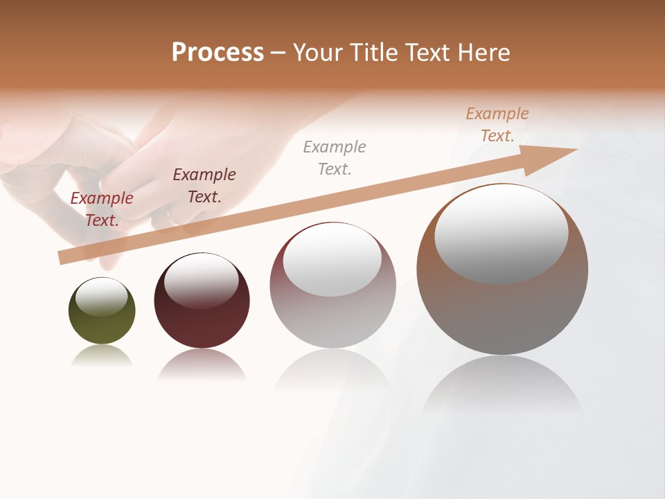 Wedding Photo Of Married Couple Holding Hands PowerPoint Template